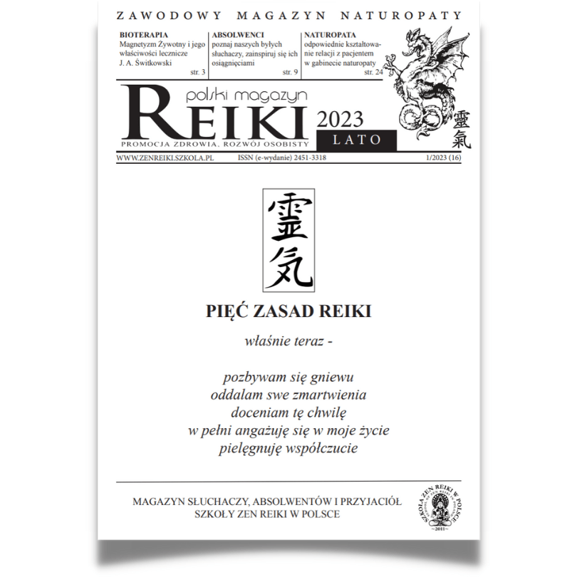 Polski Magazyn Reiki - czasopismo Szkoły Zen Reiki w Polsce od 2016 roku